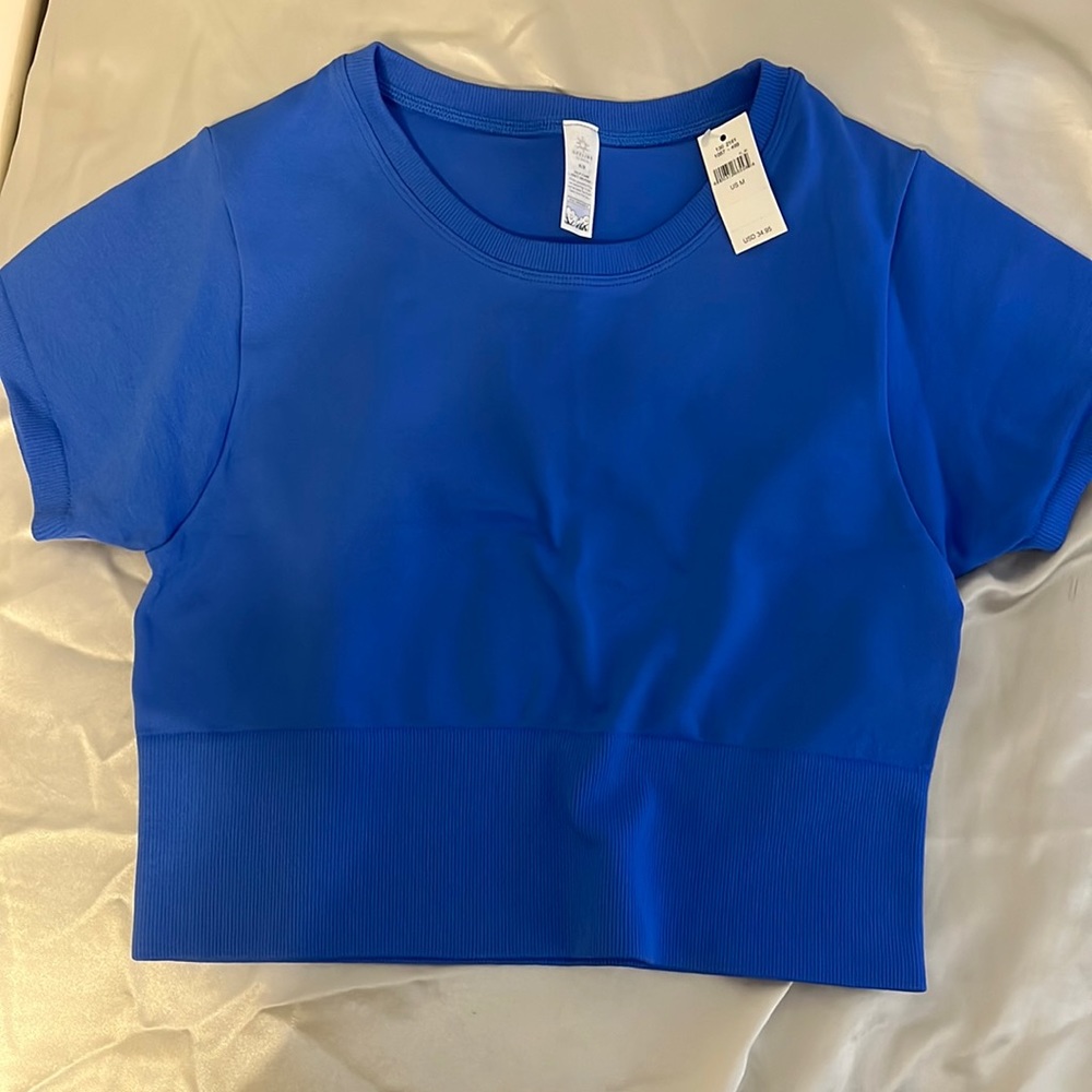 Aerie Cropped Seamless Short Sleeve